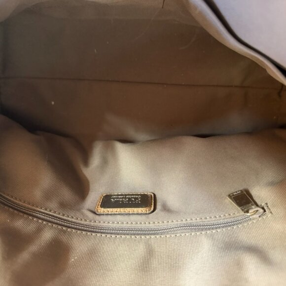 Furla Alex bag dome-shaped satchel in brown and beige leather - Picture 5 of 6